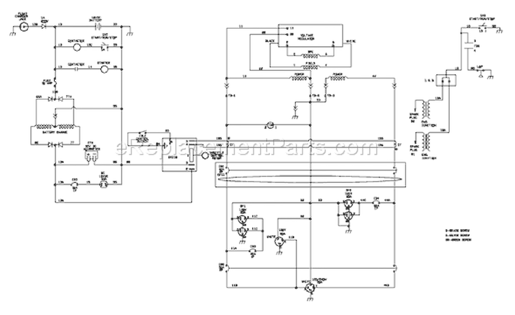 Page E Diagram and Parts List for 1934-2  Briggs and Stratton Generator